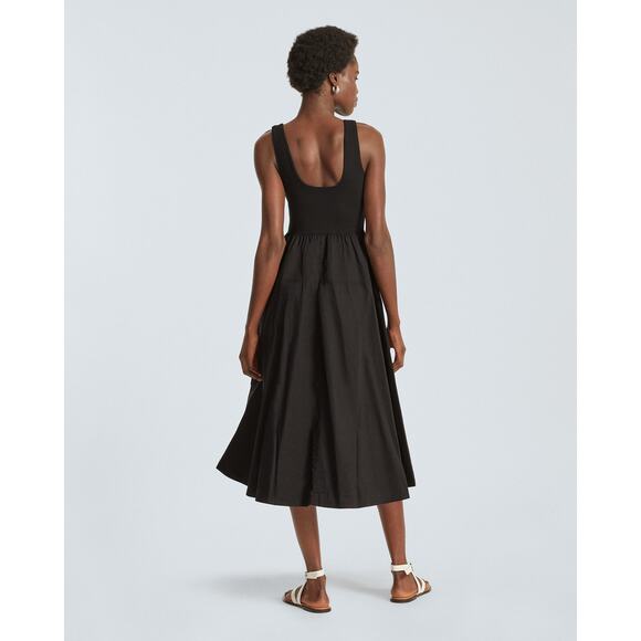 NWT Everlane Womens The Riviera Midi Dress Fit and Flare Black XXS Minimalist - Picture 5 of 14